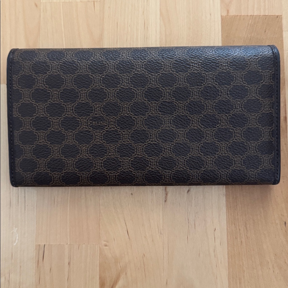 Sale! Celine Triomphe Macadam Wallet in Dark Brown - Picture 2 of 7